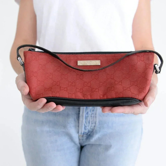 Gucci GG Canvas Red Boat  Pochette Mini Bag Purse - Picture 3 of 16